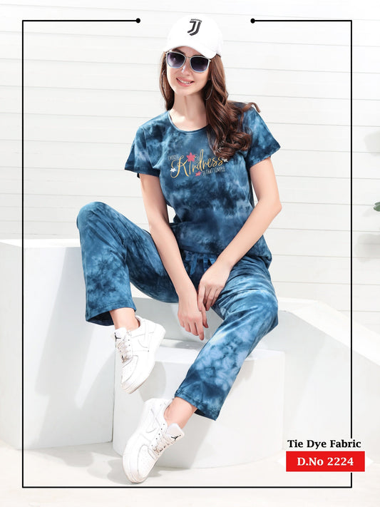 Buy Tie & Dye Printed Nightsuit for Women Online In India - VogPap