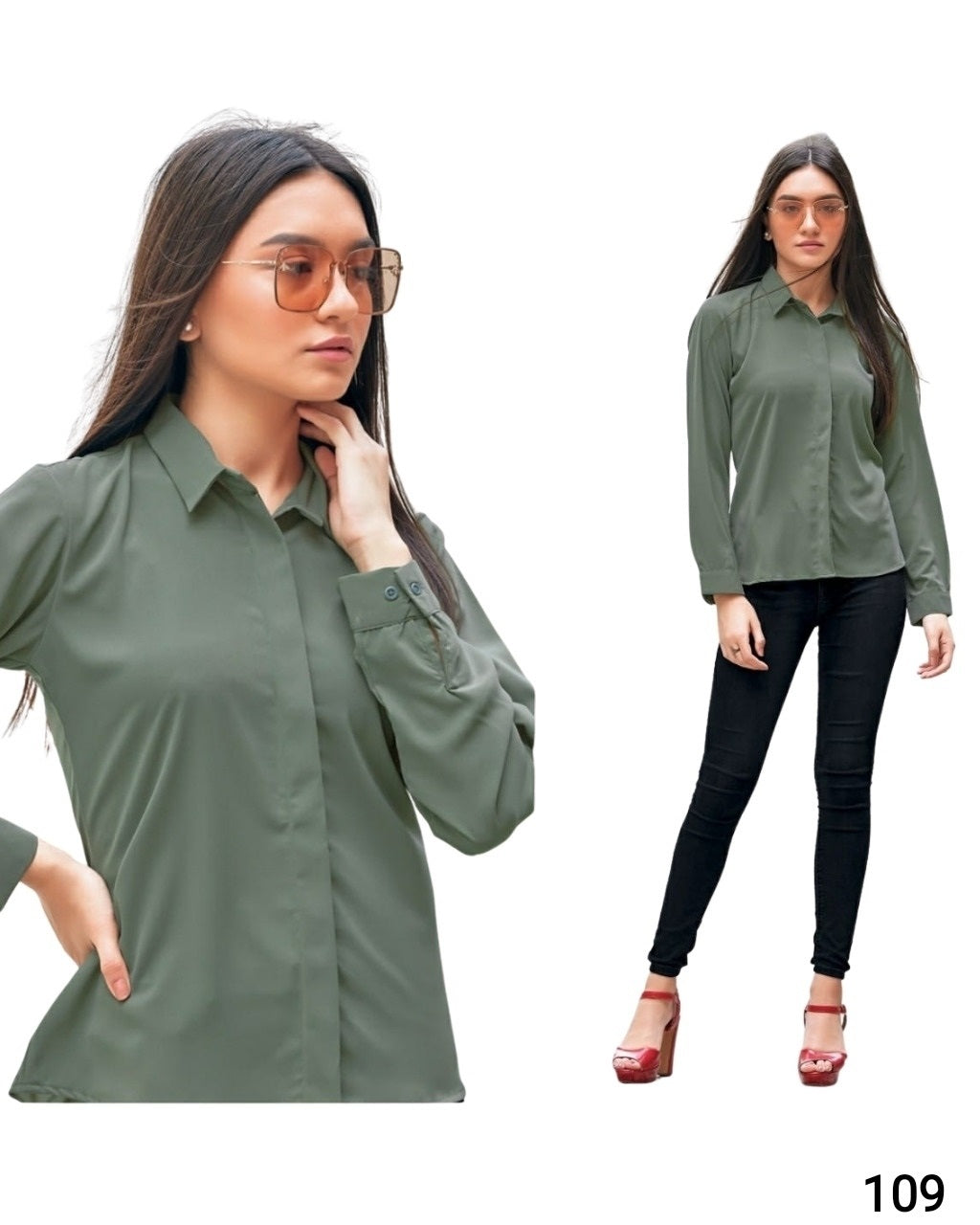 Olive Formal Shirt