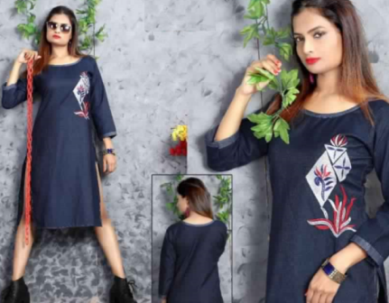 Denim Short Kurti